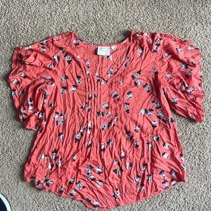 MAEVE ANTHROPOLOGIE FLORAL BLOUSE TOP SIZE 12